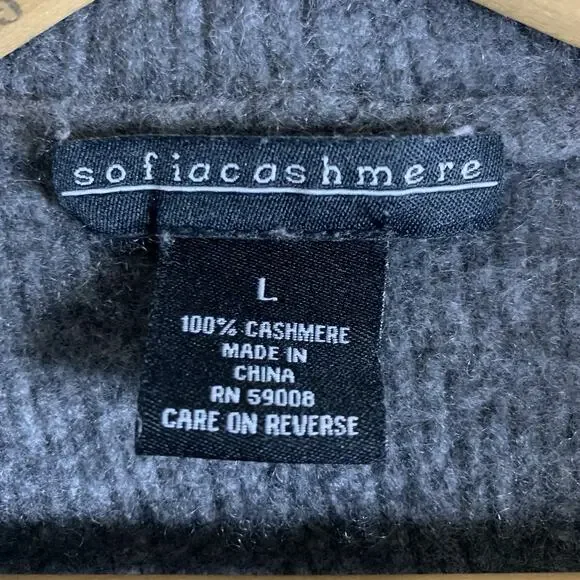 Womens Cashmere‎ Waterfall Open Cardigan Sweater Sz M/L Gray Quiet Luxury Comfy - Picture 8 of 11